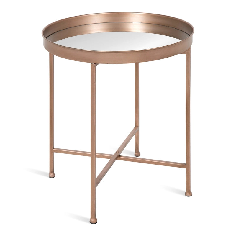 Round Metal Side Table - 18.25x18.25x22