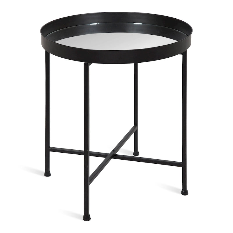 Round Metal Side Table - 18.25x18.25x22