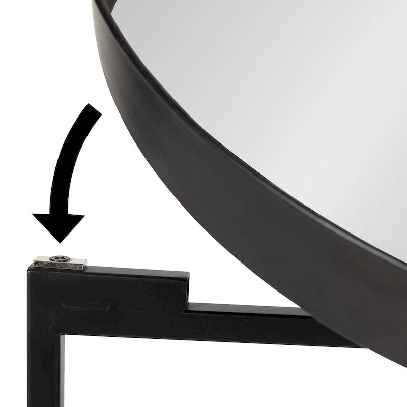 Round Metal Side Table - 18.25x18.25x22