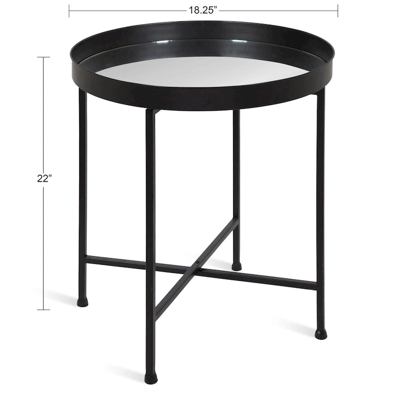 Round Metal Side Table - 18.25x18.25x22