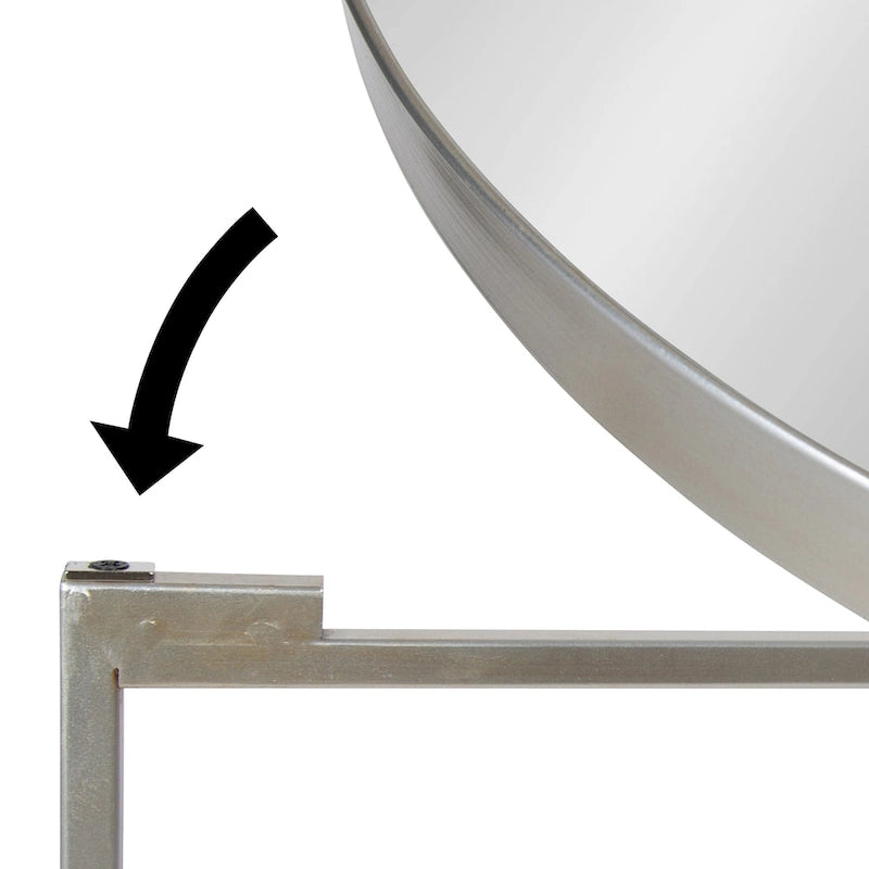 Round Metal Side Table - 18.25x18.25x22