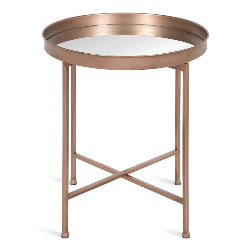 Round Metal Side Table - 18.25x18.25x22