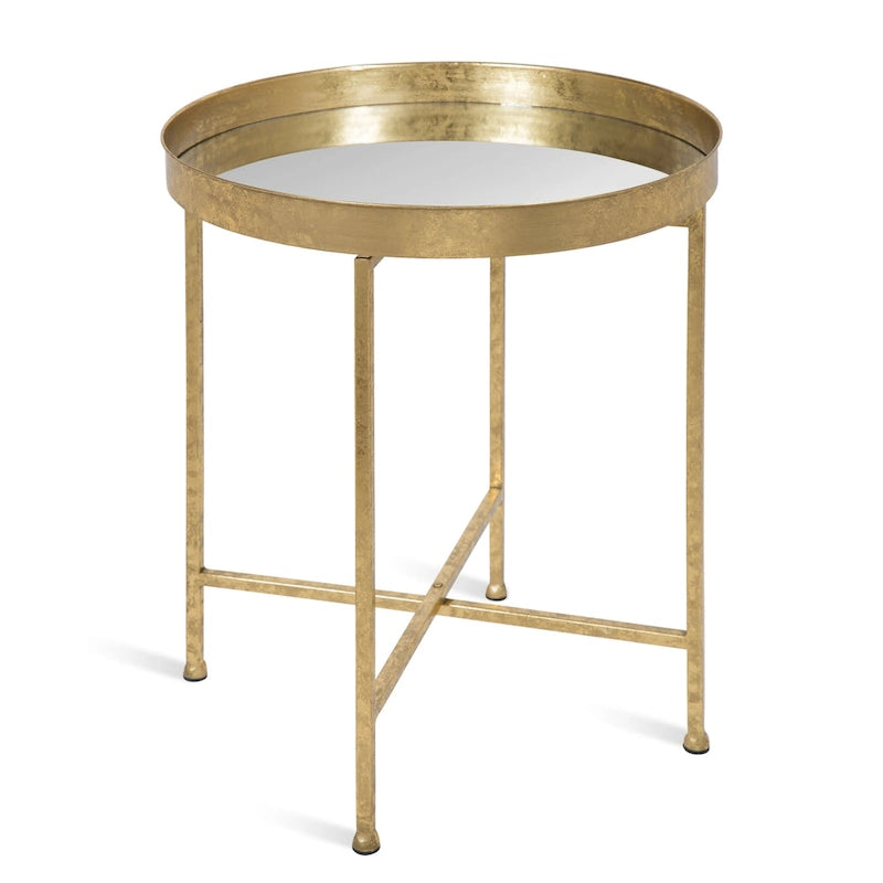 Round Metal Side Table - 18.25x18.25x22