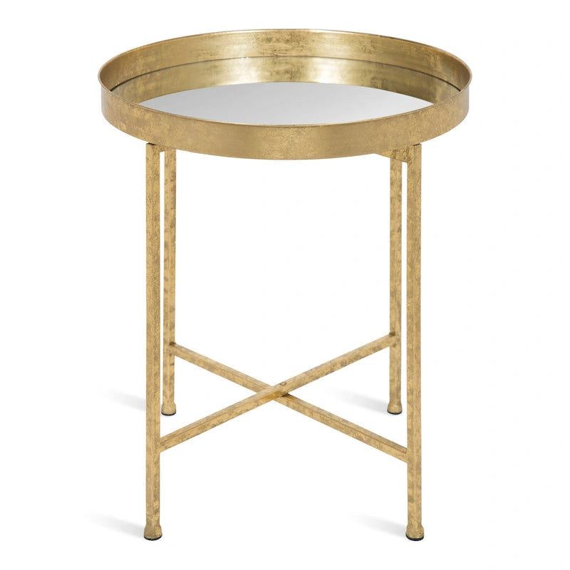 Round Metal Side Table - 18.25x18.25x22