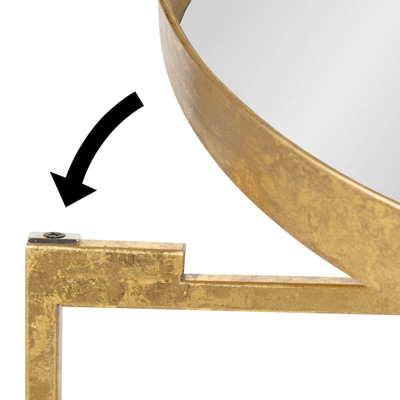 Round Metal Side Table - 18.25x18.25x22