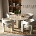 Modern Glam Velvet Upholstered Dining Chair, Open-Back Accent Chair Set of 4