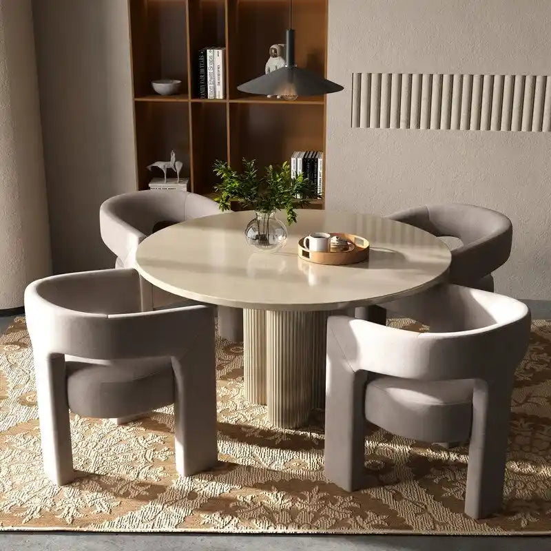 Modern Glam Velvet Upholstered Dining Chair, Open-Back Accent Chair Set of 4