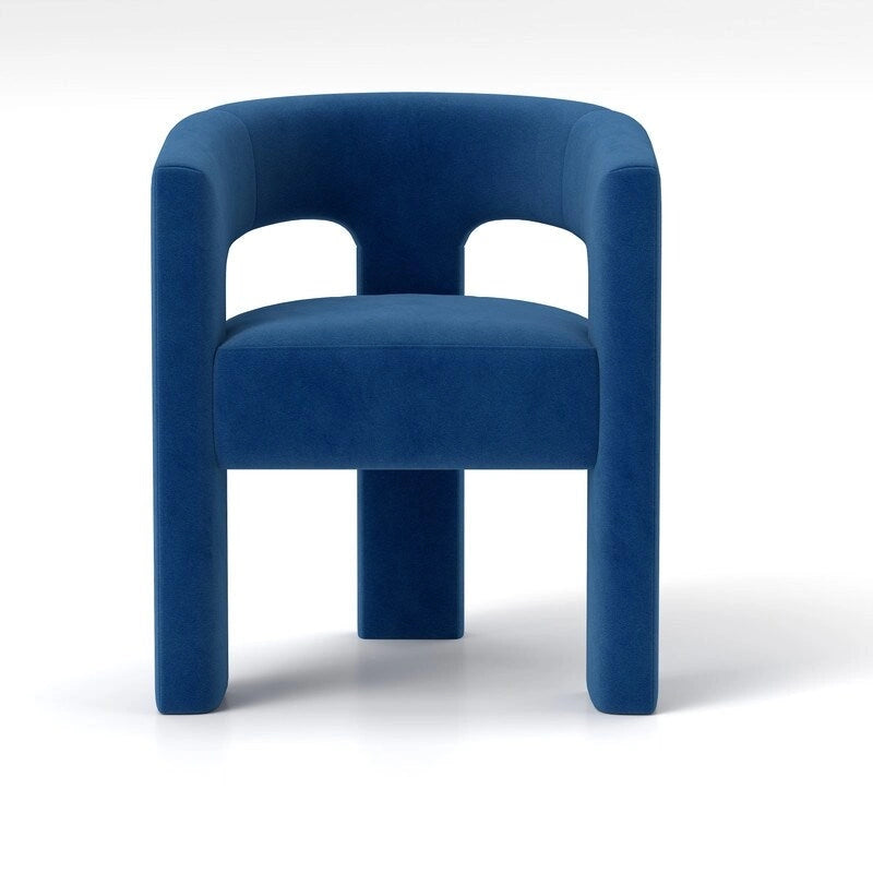 Modern Glam Velvet Upholstered Dining Chair, Open-Back Accent Chair Set of 4