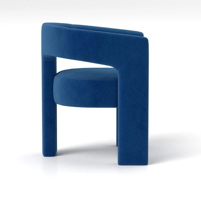 Modern Glam Velvet Upholstered Dining Chair, Open-Back Accent Chair Set of 4