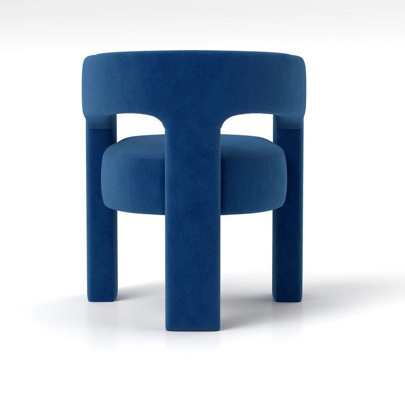 Modern Glam Velvet Upholstered Dining Chair, Open-Back Accent Chair Set of 4