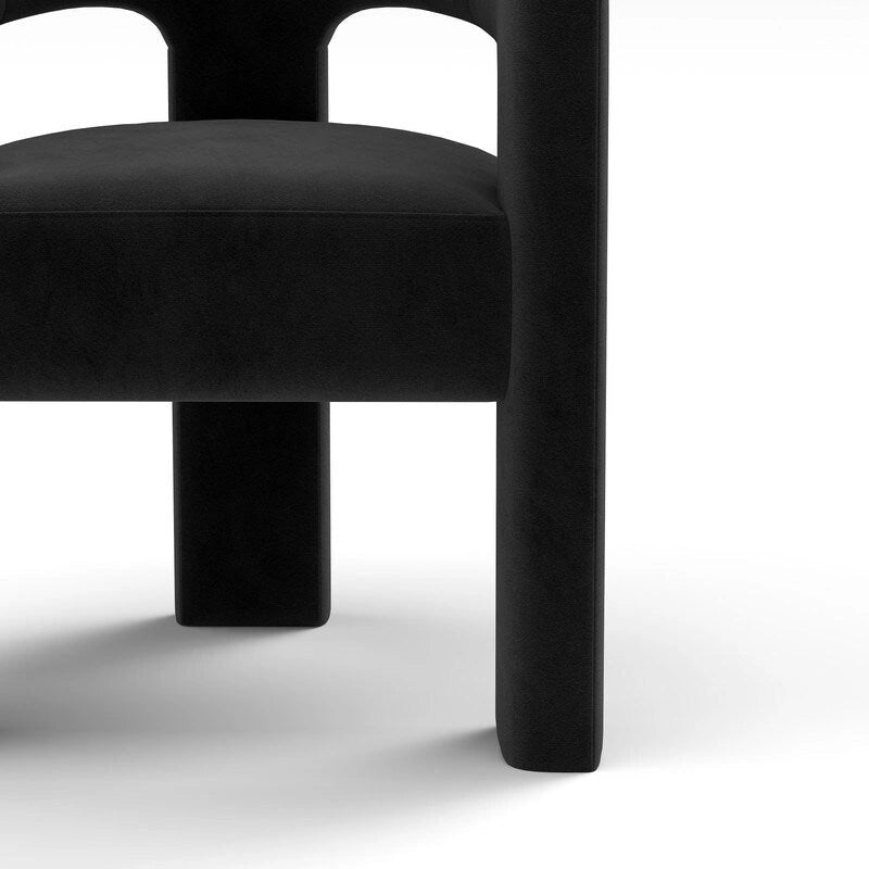 Modern Glam Velvet Upholstered Dining Chair, Open-Back Accent Chair Set of 4