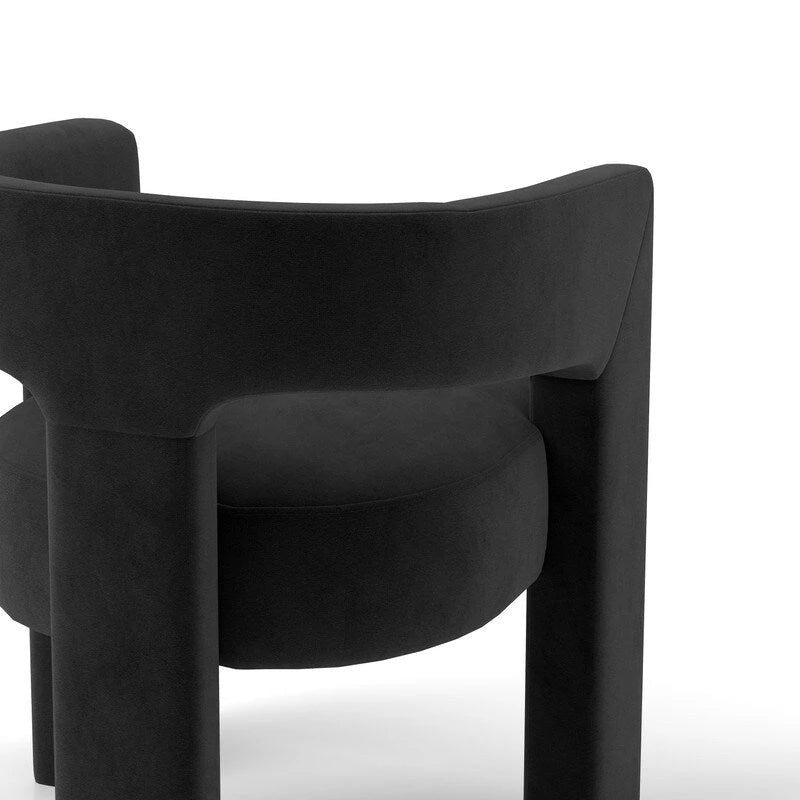Modern Glam Velvet Upholstered Dining Chair, Open-Back Accent Chair Set of 4