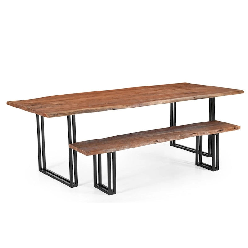 Solid Wood Dining Bench - Brown